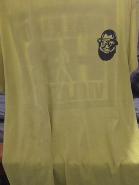 Men's Ricky "HR VIOLATION" Yellow Graphic Tee with Bearded Skull Logo